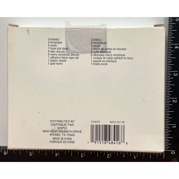 530830 Recollections Christmas Card Making Kit with Deer Embellishment - Picture 2 of 3